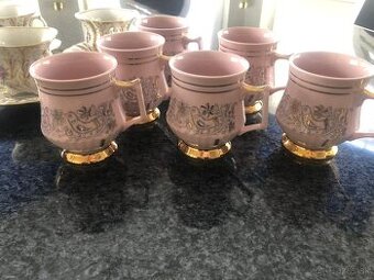 Ružový porcelán -šálky