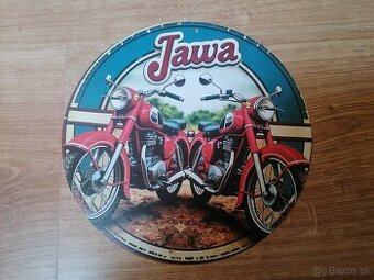 Plechová guľatá tabuľa Jawa