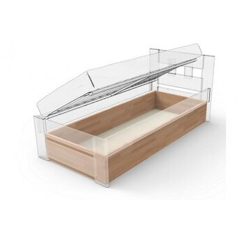 drevený úložný priestor pod posteľ  UNIVERZÁLNY - 80x200cm