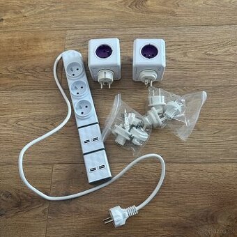 Powercube rozdvojka s cestovnými adaptérmi + predlzovačka