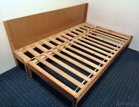Skladacia pozdĺžna sklápacia posteľ drevený masív 120x200 cm