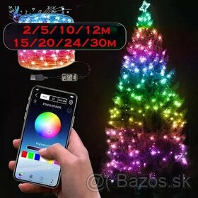 Bluetooth LED vianočné svetielka na stromček