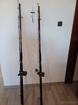 2x Simano Force Master Catfish+ miltiplikátor Okuma