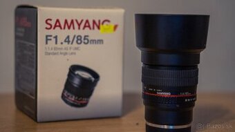 Samyang 85mm F1.4 AS IF UMC pre Sony E-mount – Ako nový, TOP