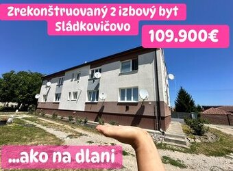 Zrekonštruovaný 2 izbový byt Sládkovičovo Školská, 109.900 €