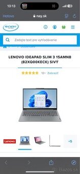 Lenovo IDEAPAD slim 3 notebook