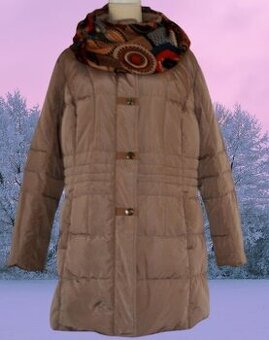 Dámska bunda Helena Vera, veľ. XXL + šatka