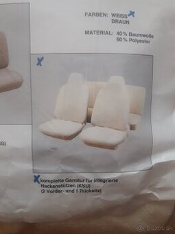 Sada potahů sedadel pro veterány NOVÉ