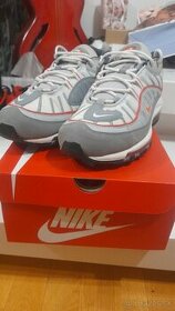 Nike AirMax 98 Particle Grey/ Track Red-Iron Grey - 1