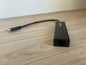 Adaptér z USB-C na RJ-45 (ethernet) s USB hub-om - 1