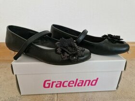 Baleriny čierne 34 Graceland 2x obuté ako NOVÉ