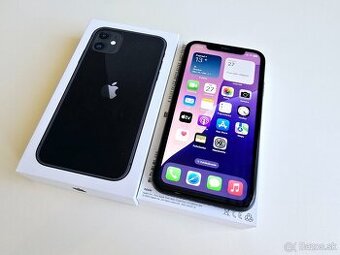 APPLE IPHONE 11 64GB BLACK,ZDRAVIE BATERKY 100%