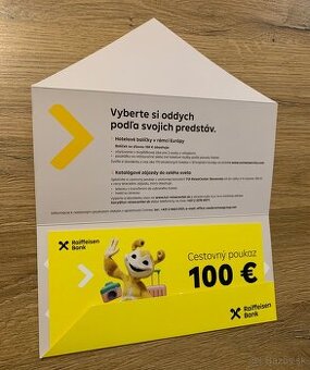 Cestovný poukaz 100 € 2 x