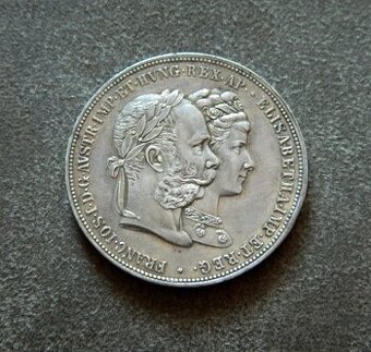 Predám 2 zlatník/florin 1879 str.svadba František Jozef I.