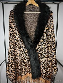 Dámske leopardie pončo