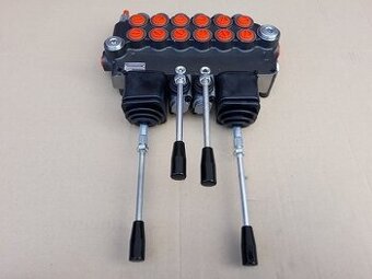 Rozvádzač hydraulický 6-pákový, 2x joystick + 2x páka