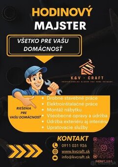 Hodinový manžel – spoľahlivá pomoc od K&V - Craft s.r.o.