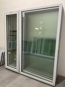 Plastové francúzske okná,biele,nové