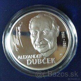 10€ pamätná minca Alexander Dubček – 100. výročie narodenia