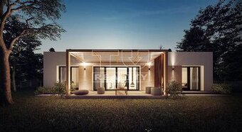 Moderný 4i RD s rovnou strechou – čistý dizajn,...