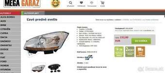 predné svetla L+P CITROEN C4 PICASSO 10/2006-06/2013