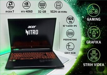 💻 Acer Nitro V 16“ 165Hz | Ryzen 7 | RTX 4060 | 32GB