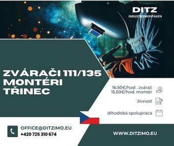 Zvárači 111 a 135, montéri - Třinec, CZ