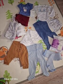 Balik oblečenia 56-62 plus darček Avent sáčky na mliečko