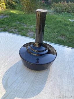 Retro čierna porcelánová váza