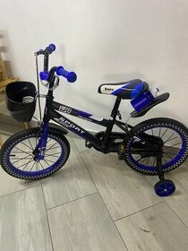 Detský bicykel MODRÝ RUŽOVÝ ZELENÝ - 1