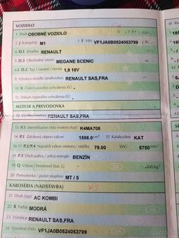 Kúpim spínaciu skrinku Renault Megane Scénic