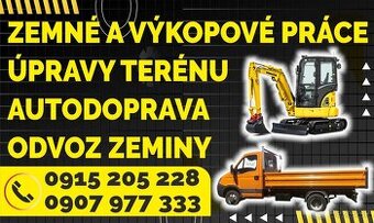 Zemné a výkopové práce, autodoprava do 3,5t