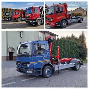 MERCEDES-BENZ ATEGO HÁKOVÝ NOSIČ KONTAJNEROV S HYDRAULICKOU