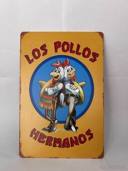Plechová ceduľka do garáže - Los Pollos Hermanos