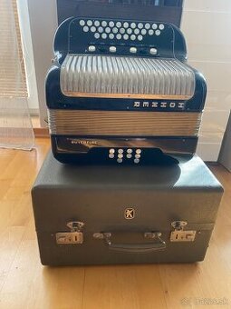 Heligonka Hohner Ouverture IV CF 4hlas + Remene + Kufor