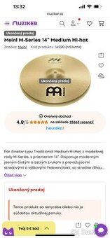 PREDAM alebo VYMENIM HIHAT - Meinl M series 14”