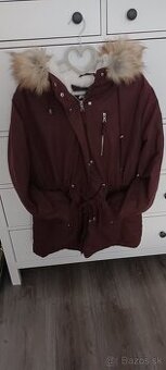 Zimna bordova nova bunda parka velkost XL
