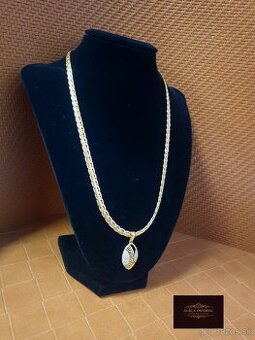 Krásna Pozlatená Retiazka s Príveskom 50cm - 1