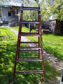Predám drevený rebrík do záhrady/ DVOJÁK - 1