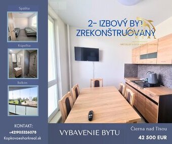 Na predaj zrekonštruovaný 2-izbový byt ihneď k bývaniu