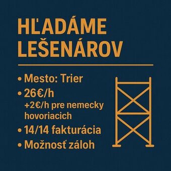 Ponuka práce-lešenár
