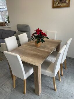 Jedálenský stôl + 6 stoličiek IKEA