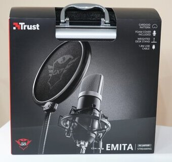 Štúdiový mikrofón Trust GXT 252 Emita – stav nového kusu