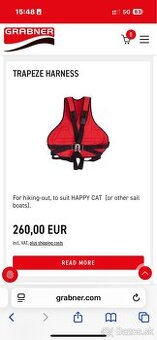 Predám novú trapézovú sedačku/postroj na plachetnicu