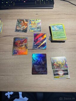 Predám Pokémon kartičky – 6× rare + 40 kariet zdarma
