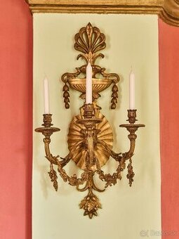 Súbor šiestich monumentálnych nástenných aplik na sviečky