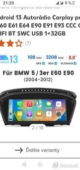 Autorádio Android pre BMW E90 E60 CCC