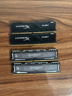 HyperX 32GB DDR4, Crucial BALLISTIX 12GB DDR4