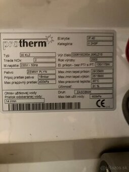 Darujem za odvoz plne funkčný plynový kotol Protherm
