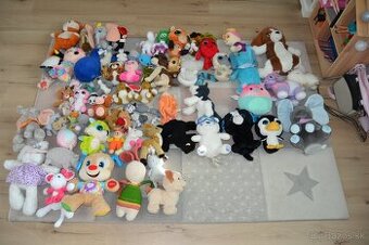Plyšové hračky rôznych veľkostí, od 0,50e